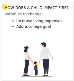 How does a child impact FIRE?
